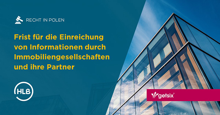 Frist für die Einreichung von Informationen durch Immobiliengesellschaften und ihre Partner