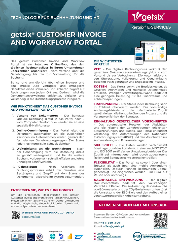 Invoice and Workflow Portal - flyer