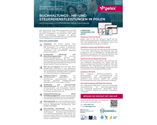 company one pager DE