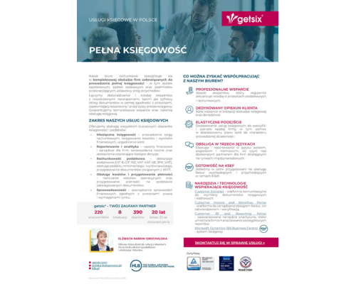 Pełna księgowość - One Pager