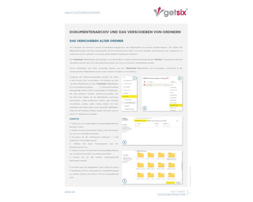 Factsheet Dokumentenarchiv und Verschiebung von Ordnern