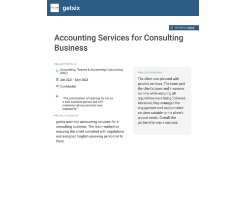 Accounting Services for Consulting Business